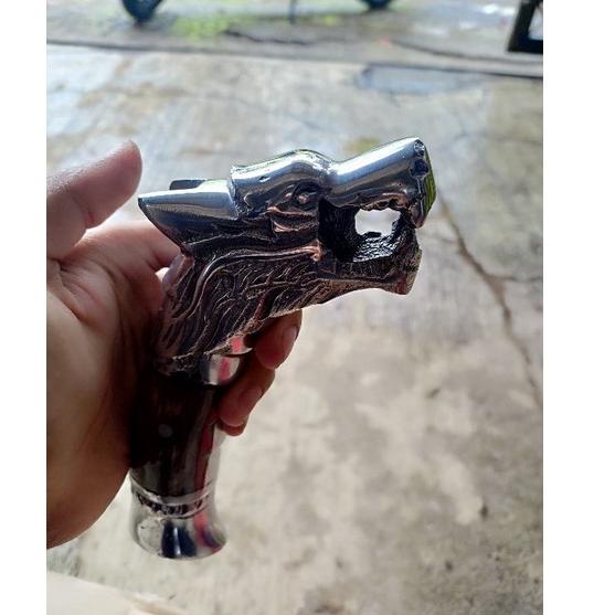 Terbaru.. Handle Gagang Golok Naga Dural Aluminium Cor Termurah