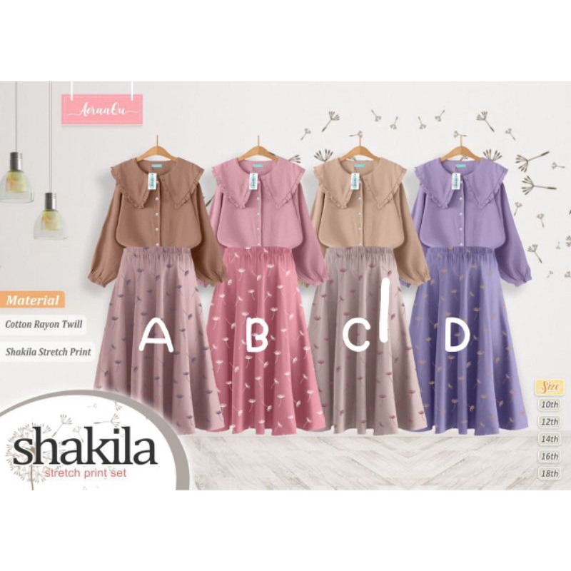 shakila strech print set 10-18