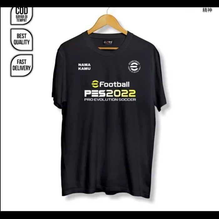 KAOS BAJU TERBAIK PES 2022 PRO EVOLUTION SOCCER GAME POLOS CUSTOM NAMA / T-SHIRT TERBAIK PES 2022