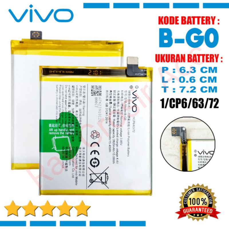 Baterai Original Vivo B-G0 BG0 X27 V1829A V1829T V1836A V1836T