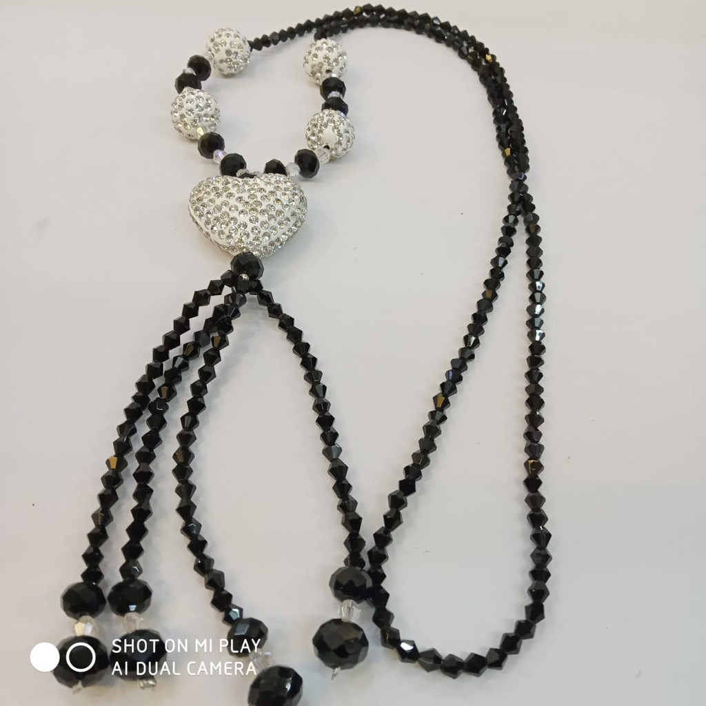 Kalung Manik Payet Fashion Wanita Manik LOVE Cantik Elegant Tokopelanginicer