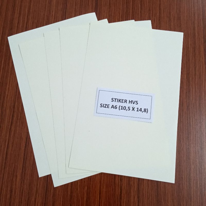 

STICKER HVS / STICKER LABEL UK. A6 (100 lembar)