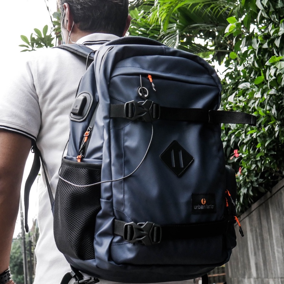 STRONG FIGHTER NAVY |ManNeedMe x URBAN| Tas Ransel Pria Tas Backpack ORIGINAL