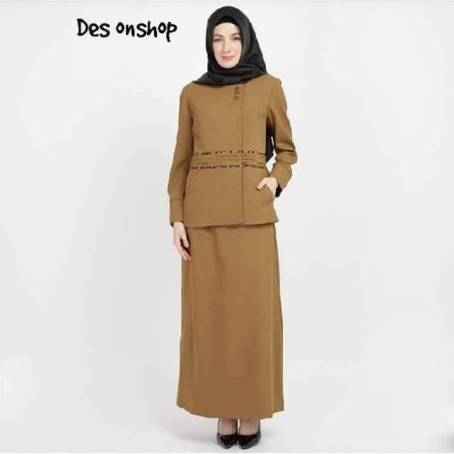 Stelan blazer pns/pemda tua/aceh batik rok A princessfa