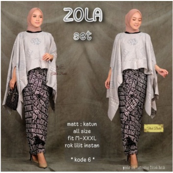 Unik Zola Set Batik Solo Fashion Wanita Rok Batik Modern Batwing Batik Ori Berkualitas