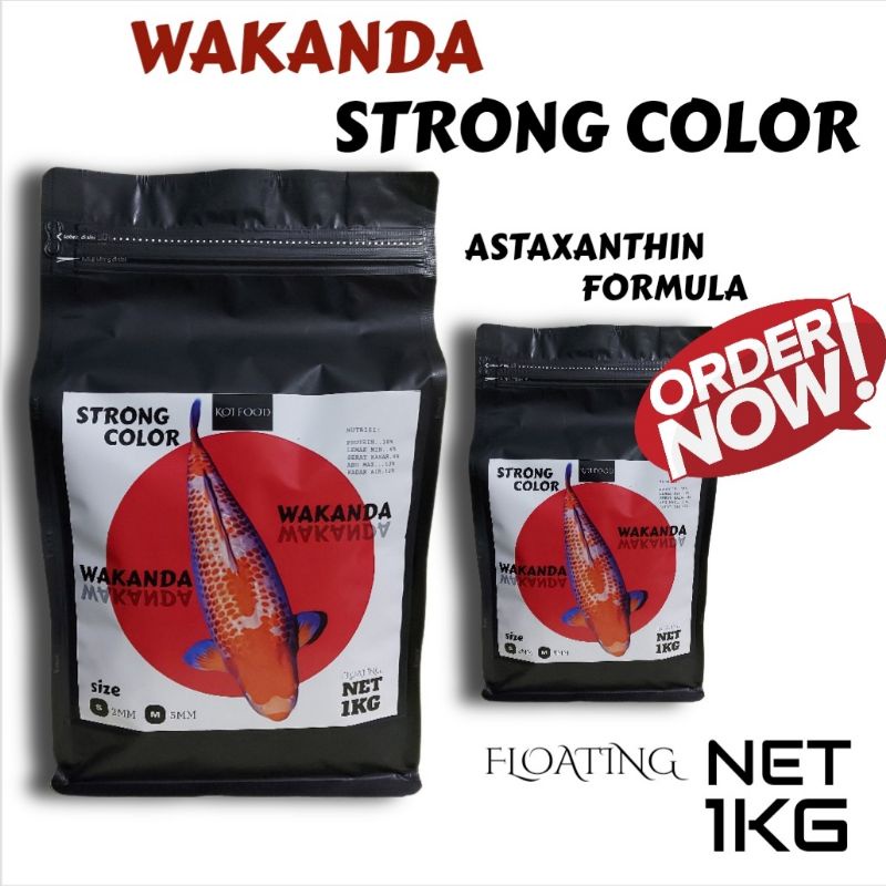 Pakan Pelet koi WAKANDA STRONG COLOR 1KG