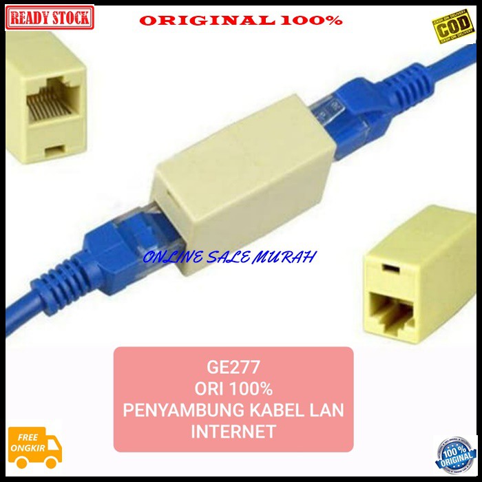 G277 Barel barrel rj45 socket sambungan penyambung kabel LAN komputer laptop internet connector sambung cable utp jaringan perangkat konektor elektronik Splitter selector Adapter penghubung penambah jack jek original alat G277   BISA SEGALA JENIS