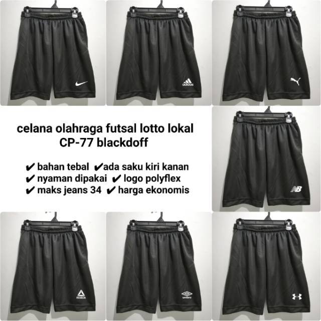  Celana  futsal sepakbola CP77 black celana  lari  celana  