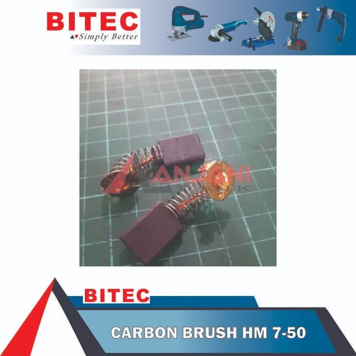 BITEC CARBON BRUSH ROTARY HAMMER HM 7-50 CARBONBRUSH HM7-50 SPUL ARANG BOSTEL BROSTEL