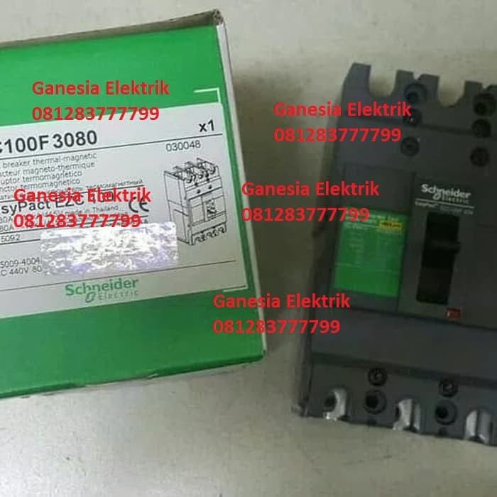 MCCB schneider EZC100F 3P 80A