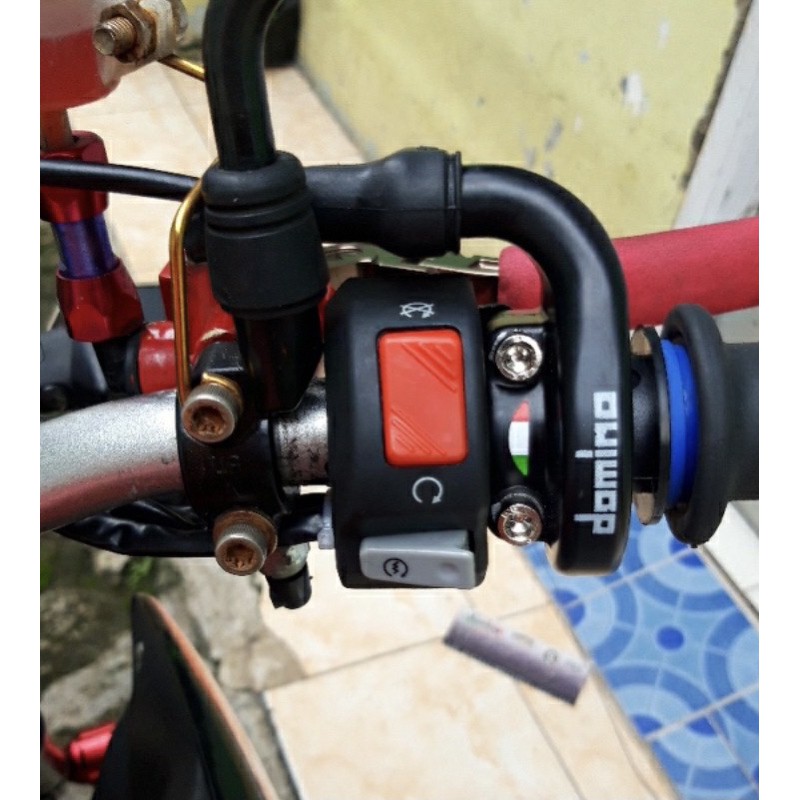 New Gas Spontan Domino 2 kabel Gas Spontan crf 150 KLX plus Saklar on off Starter KTC