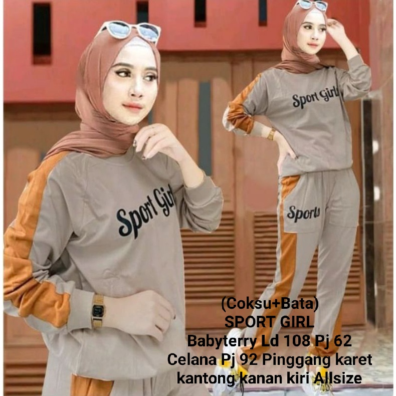 COD☑️PAKAIAN SET WANITA/SET SPORT GIRL/3 SIZE(L-XL-XXL)PAKAIAN TRAINING SET/SET WANITA/SET KEKINIAN/GOOD QUALITY