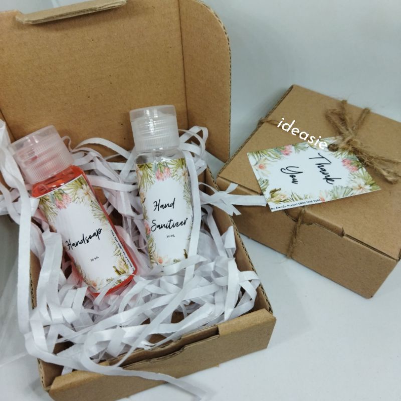 PAKET SOUVENIR WEDDING PERNIKAHAN BIRTHDAY SIRAMAN BRIDAL SHOWER AQIQAH HANDSOAP HANDSANITIZER 30ML