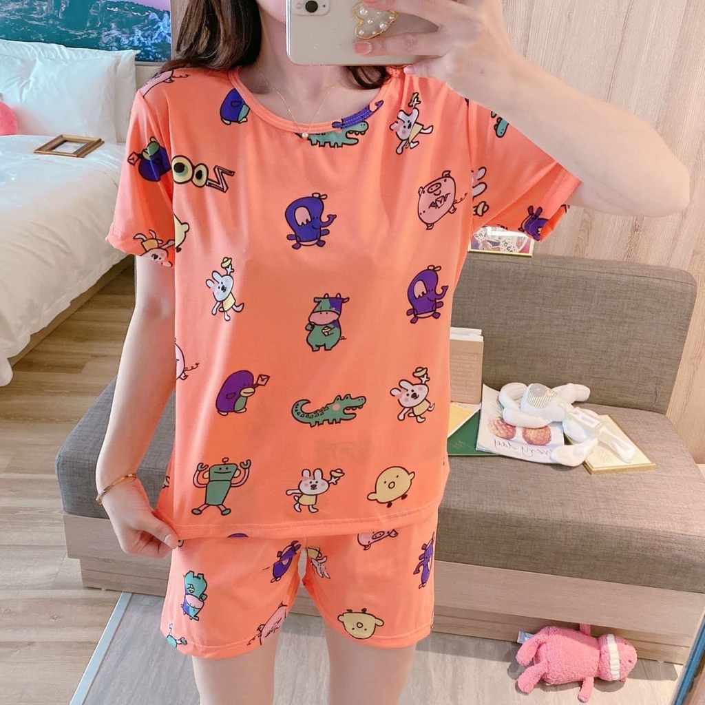 Baju Tidur Piyama Import HP-HP Animal Orange