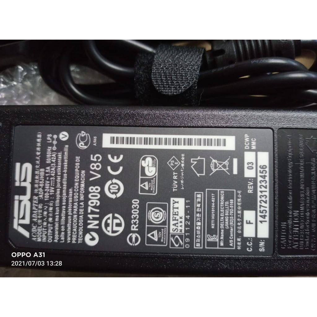 CHARGER ADAPTOR LAPTOP ASUS 19V 3,42A