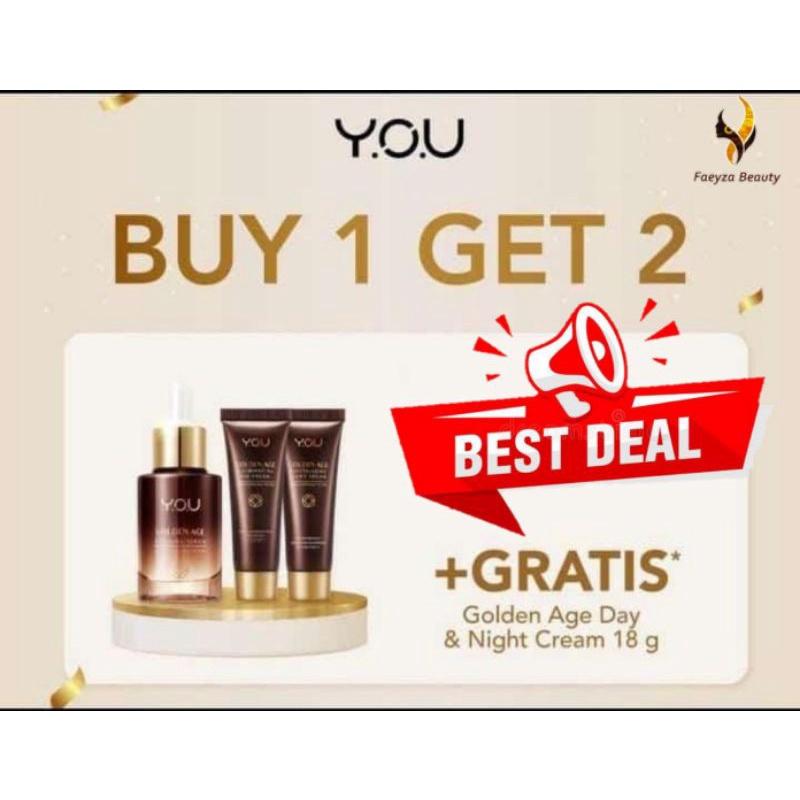 YOU Golden Age Series Paket 3 in 1 Referining Serum/Day Cream/Night Cream