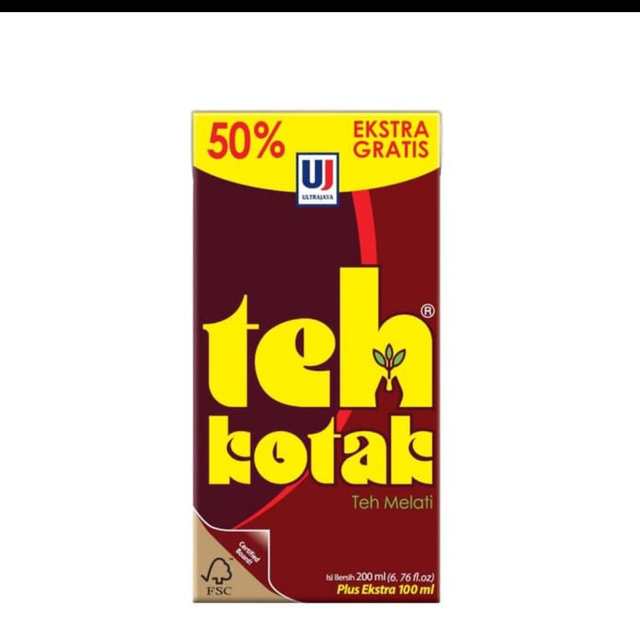 

teh kotak ultra jaya 300ml karton eceran varian rasa