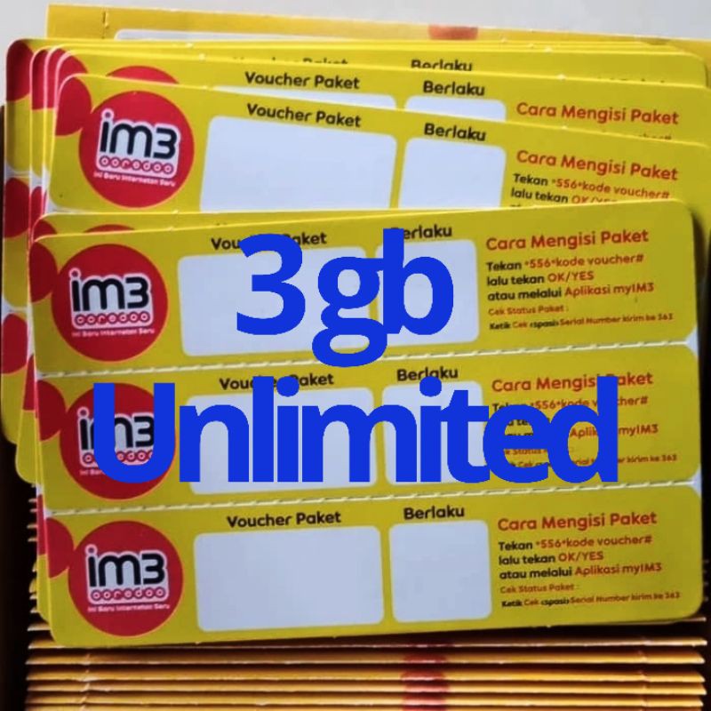 voucher indosat im3 unlimited 3gb