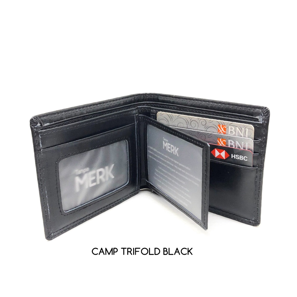 dompet kulit asli pria TanpaMerk camp trifold original dompet kulit sapi asli