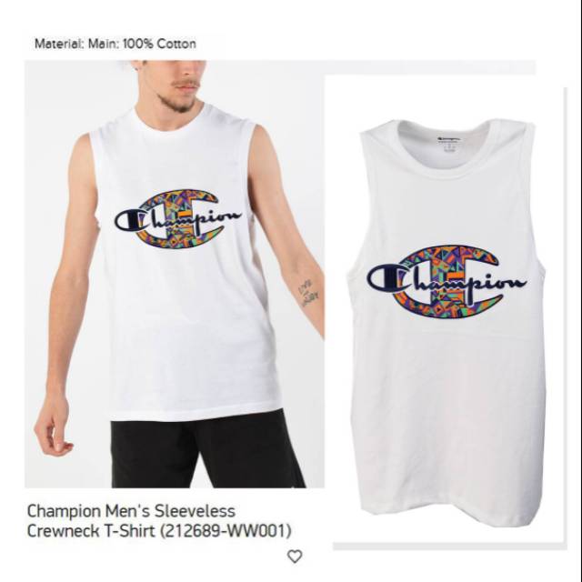 champion men's sleeveless t shirts