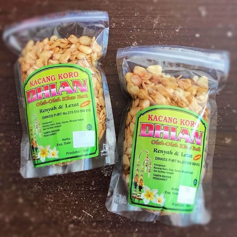 

KACANG KORO GETES / TUMBUK DHIAN RASA ORIGINAL BAWANG ASLI BALI ENAK DAN GURIH 200GR + BUBBLE WRAP