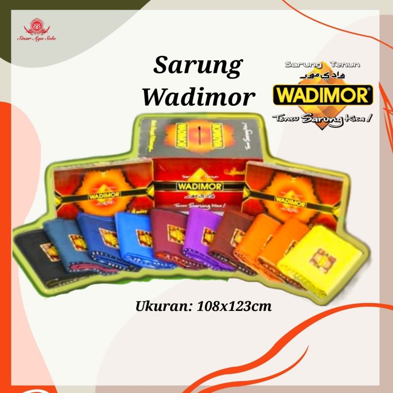 Sarung Wadimor Duplek Original Tenun Dewasa Motif & Warna Mix / Random Tumpal Kotak-kotak | Sarung A