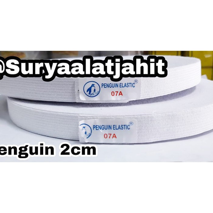 Karet Penguin (07A) 3/4in/1.8cm putih @28y =Rp.16.500/1pcs