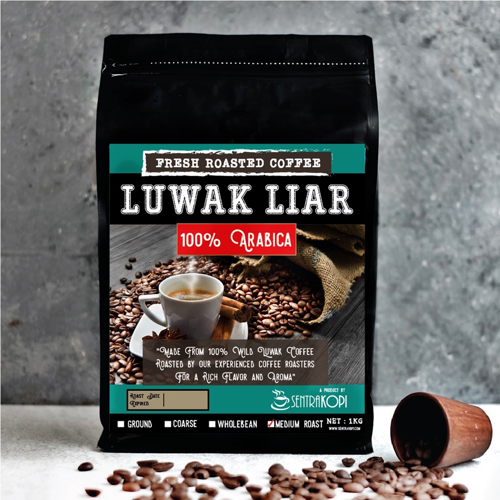 

Kopi Luwak Liar Arabika Gayo 1KG - Bubuk / Biji - Pure Premium Wild Civet Arabica Coffee Asli 1 KG