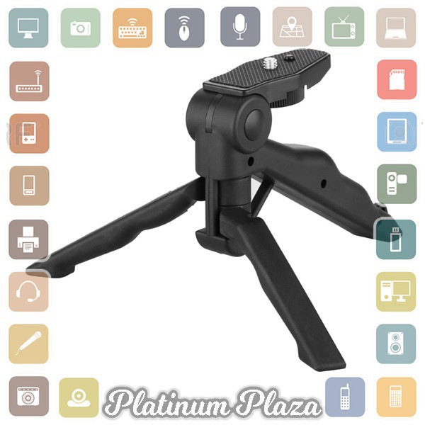 2 in 1 Portable Mini Folding Tripod for DSLR - Black`5ZBG8W-