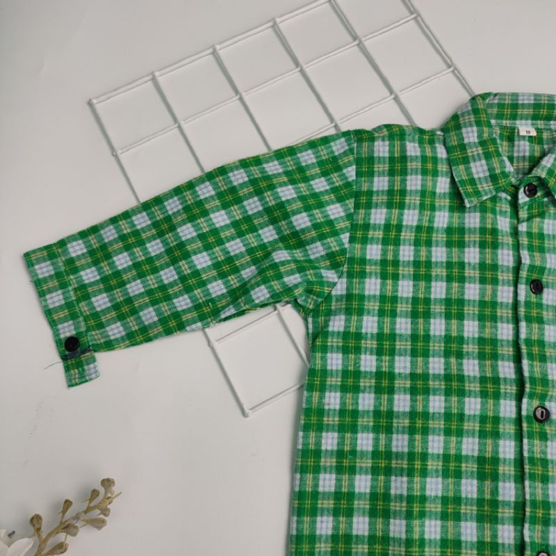 Atasan Kemeja Flanel Lengan Panjang 4-6 Tahun