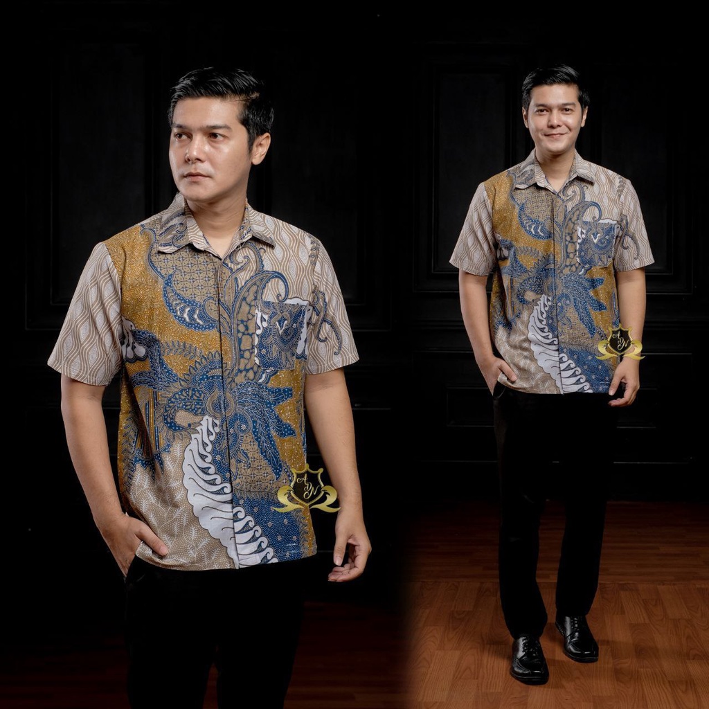 TERBARU Baju Batik Pria Gus Azmi Syubbanul Muslimin Batik Katun Halus Lengan Pendek Pastel Hadroh Azzahir