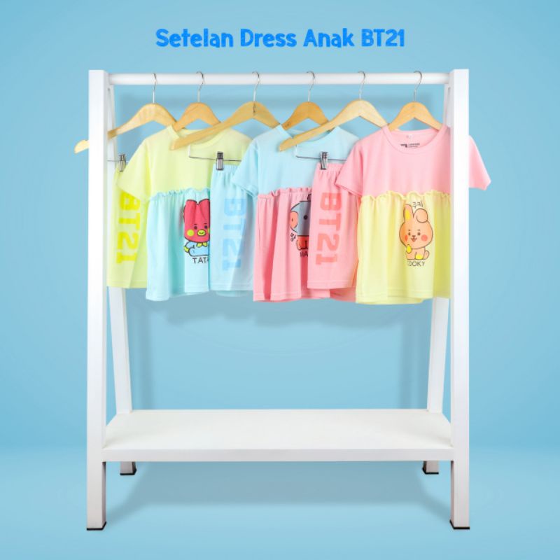 SETELAN ANAK BT21/ Baju anak lucu motif BT21