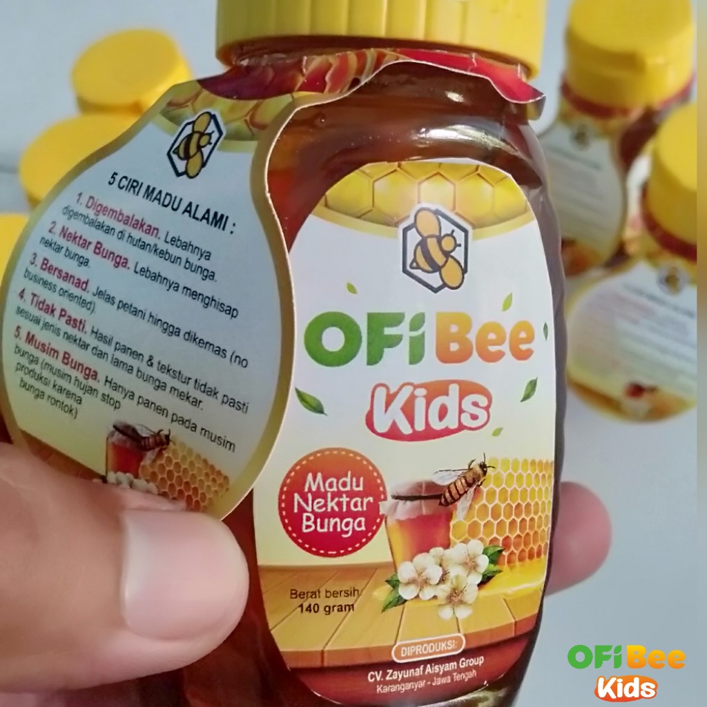 Madu Alami Khusus Anak | Madu Kecerdasan dan Madu Gemuk Anak | Madu Lebah Nektar Bunga OFi Bee Kids