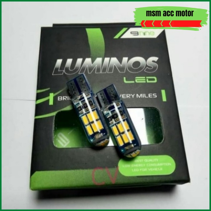 Lampu LED Senja Sen T10 Luminos 3014 Untuk Semua Motor