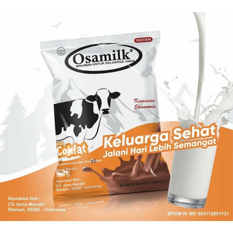 

Susu penggemuk badan Osamilk rasa coklat kemasan 500 gram