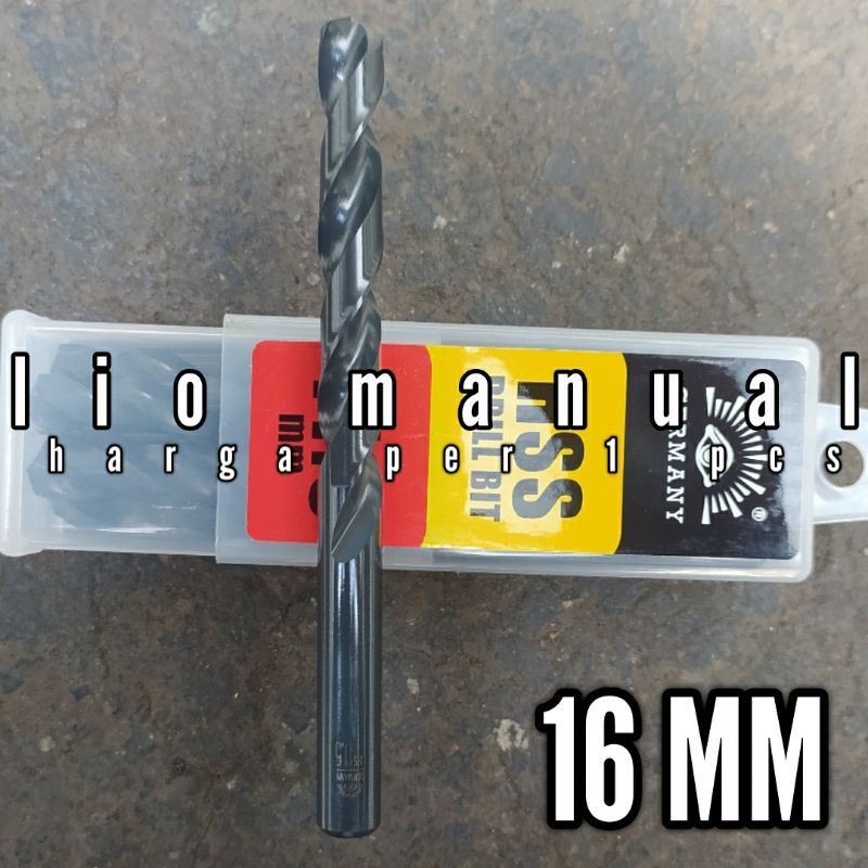 Mata Bor Besi 16 mm HSS Original Tjap Mata Germany