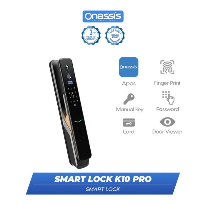 ONASSIS SMART LOCK K10 PRO CAMERA BUILT IN