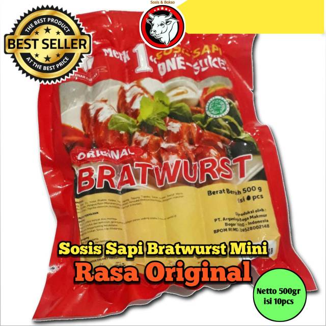 

Onesuke Sosis Sapi Bratwurst Mini Rasa Original isi 10 pcs 500 gr