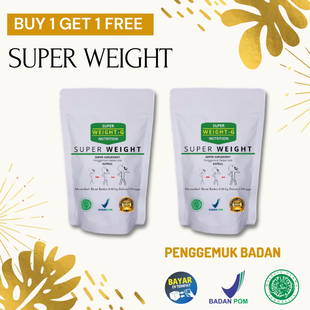 Penggemuk Badan Super Weight Gain Asli Menambah Berat Badan Appeton Osamilk 10 Kapsul Super Weight G