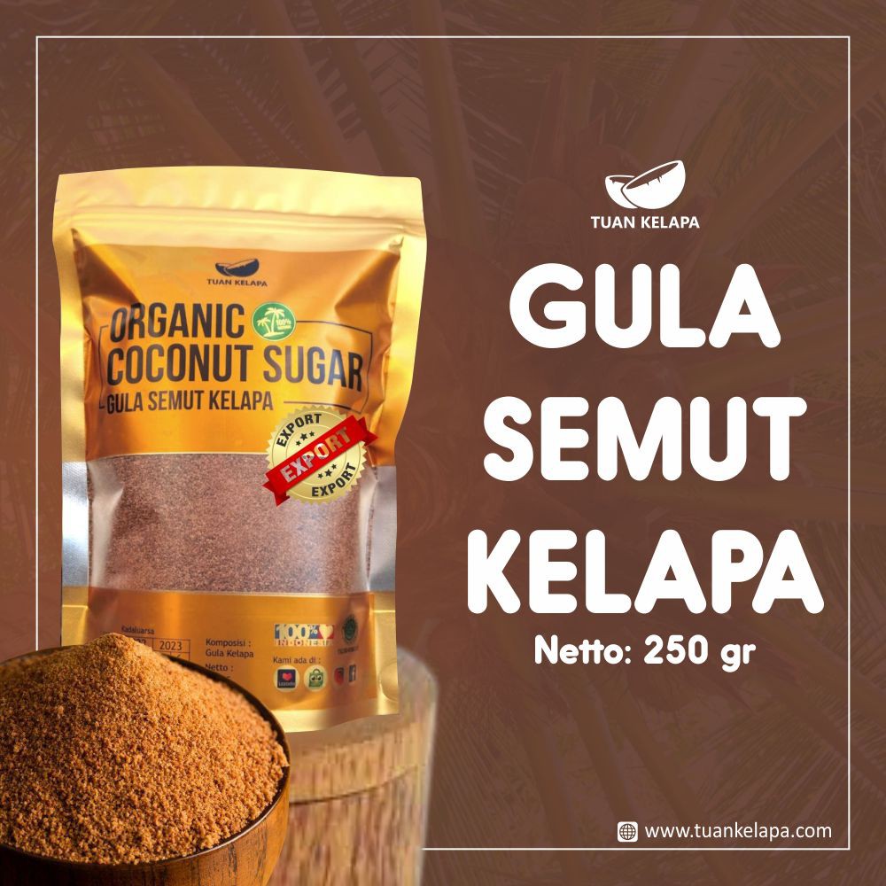 

Gula Semut Kelapa Bubuk Organik 250gr / Organic Coconut Sugar Export Quality