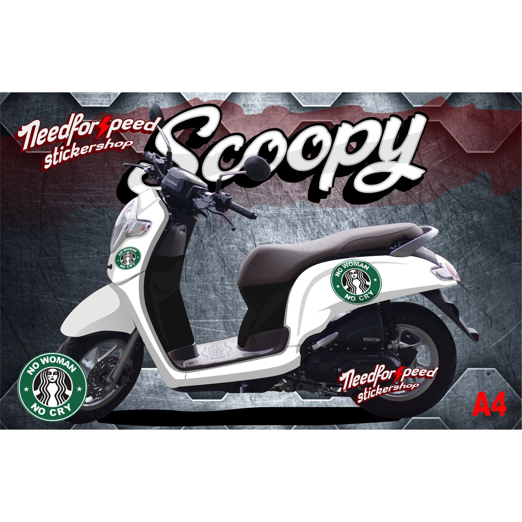 STIKER PLESETAN LOGO DECAL SCOOPY