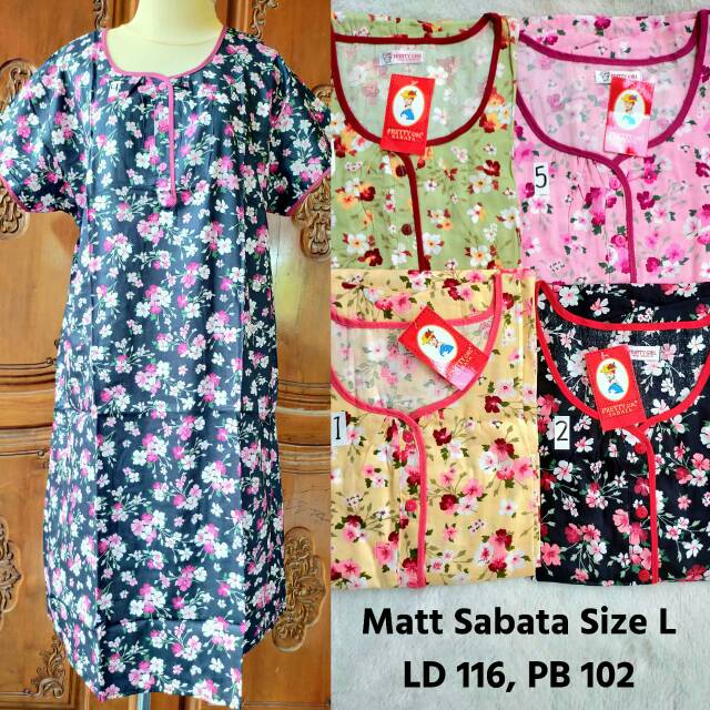 Banyak motif Daster pretty girl katun jepang SABATA size L busui bumil