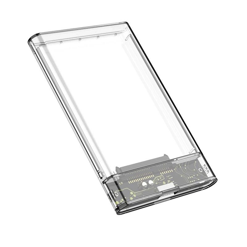 Casing Hardisk External HDD SSD External Case 2.5&quot; USB 3.0 Transparent Color