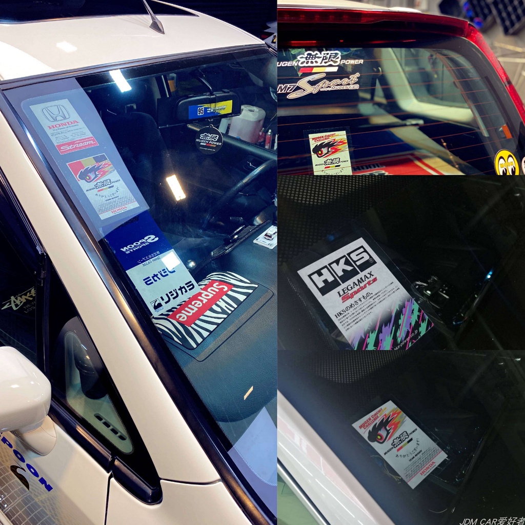 Sticker Decal Dekorasi Kaca Depan Dan Pintu Mobil SUZUKI Motif Tulisan Jepang