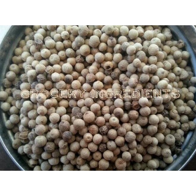 

White Pepper Whole / Lada Putih Utuh / Biji Merica Putih - 100Gr