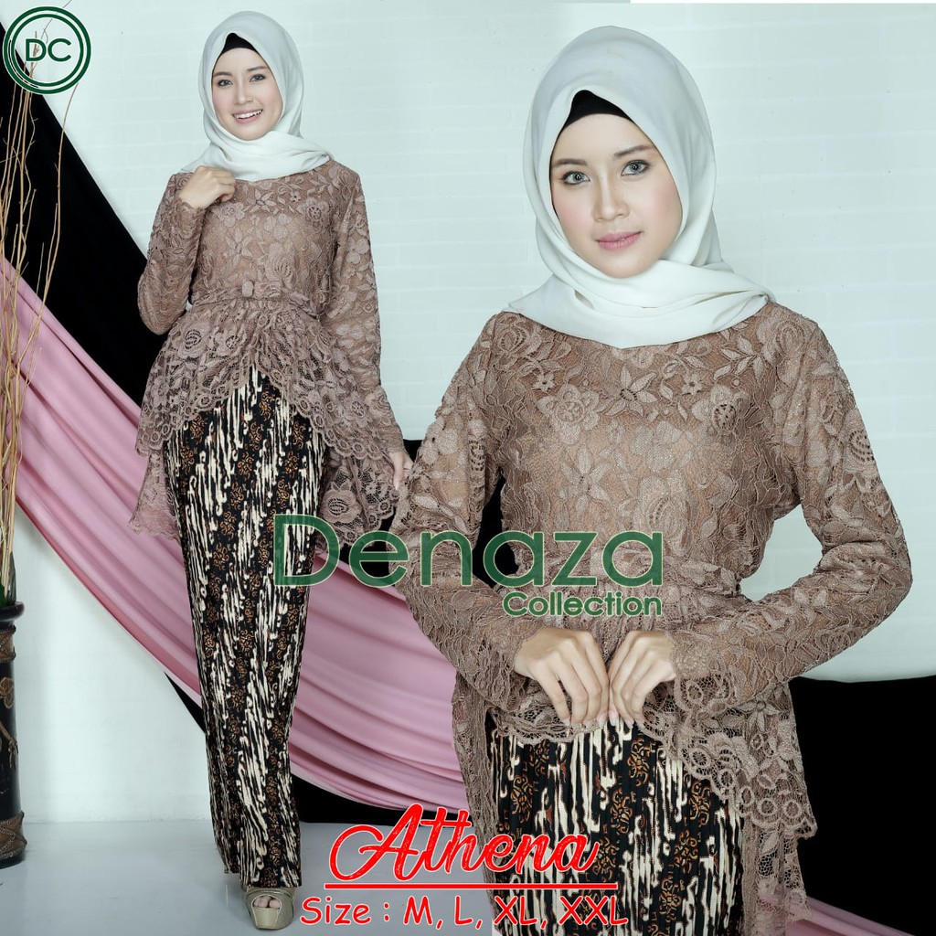 DEN&gt; NEW DESIGN KEBAYA BRUKAT - KEBAYA ATTENA - BRUKAT FASHION ANAK MUDA - BAJU KEBAYA MODERN PESTA