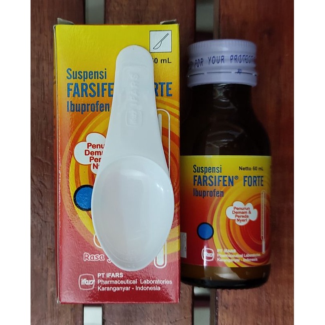 Farsifen Forte Sirup 60 ML / Ibu Profen 200 MG / Penghilang Nyeri / Sakit Gigi / Demam / Meriang