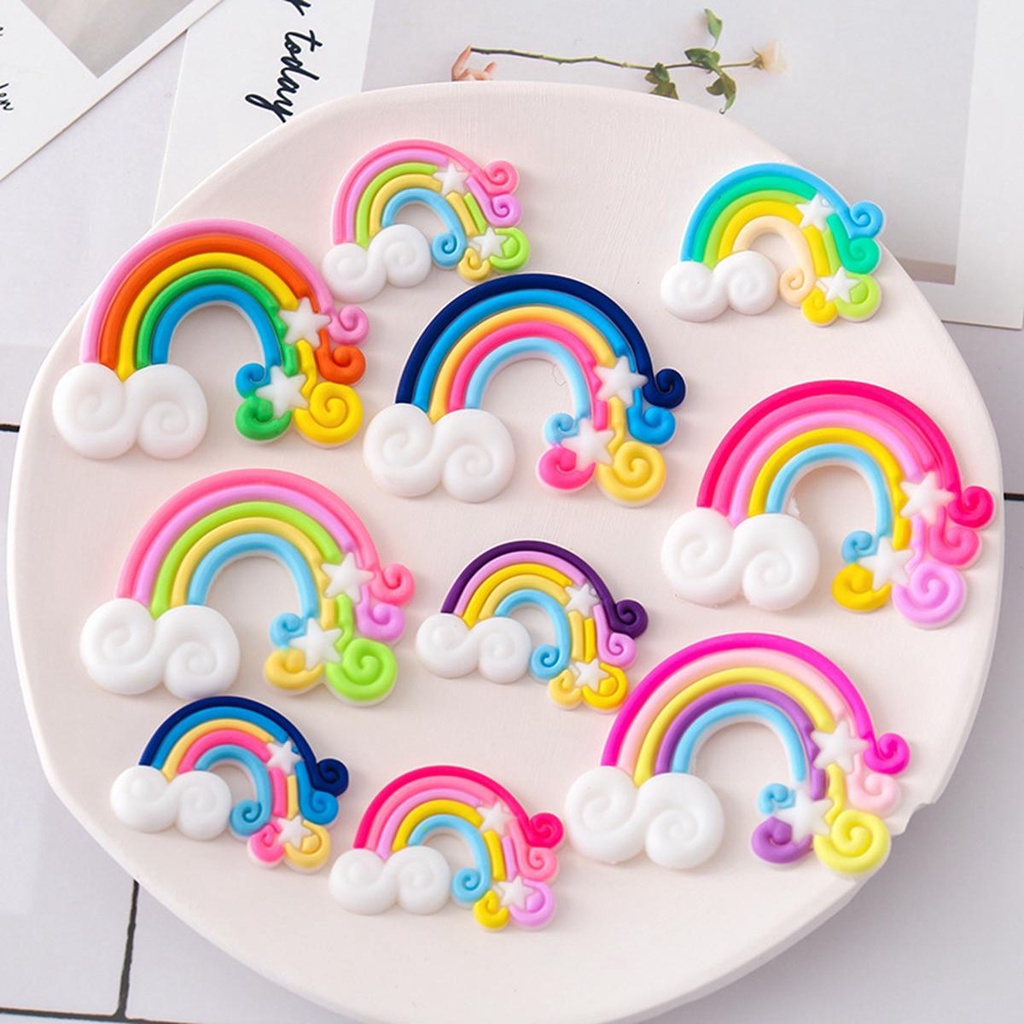 Lem Agustina Datar Punggung Hiasan Kartun Flexible PVC Rainbow