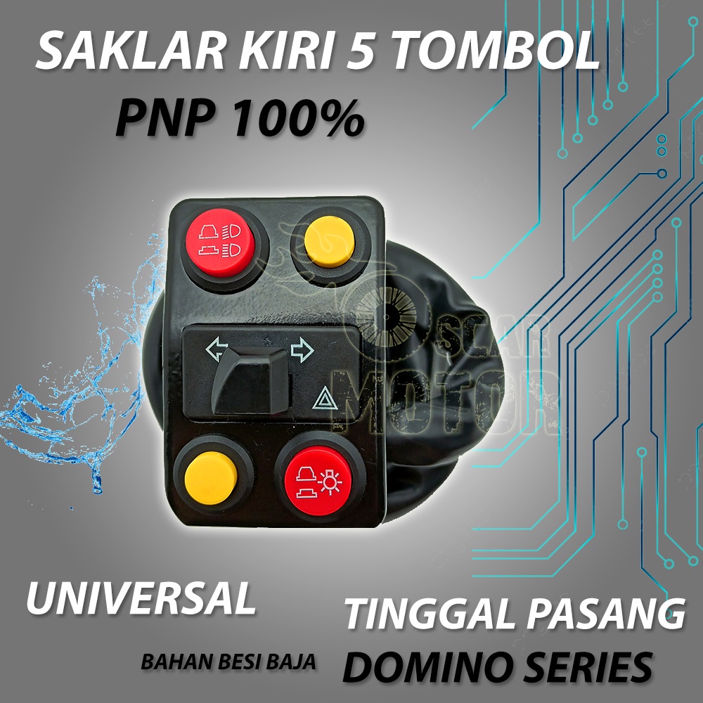 SAKLAR KIRI 5 TOMBOL UNIVERSAL SONIC FU CBRPCX NMAX BEATSTREET NEW PNP motor