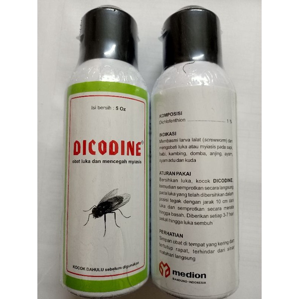 DICODINE SPRAY - Obat Luka (borok) dan Mencegah Myasis (belatung/ulat pada luka) pada sapi, babi, ka